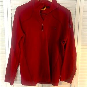 Mountain Hardware Red Quarter-Zip Fleece Jacket